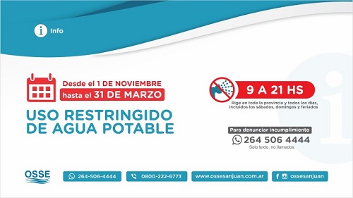 horario agua