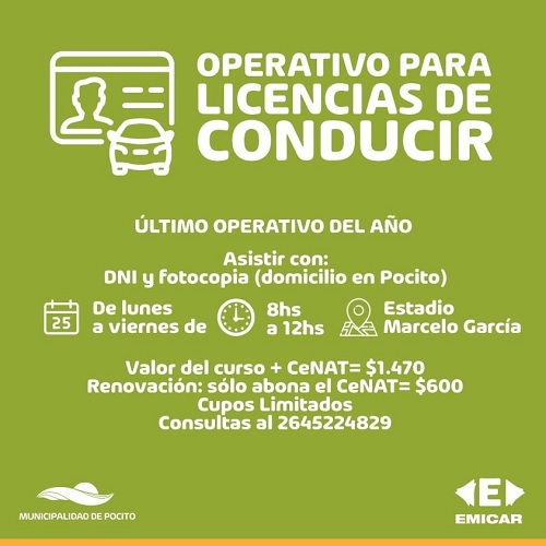 operativo licencia
