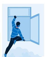 dibujo ladron ventana