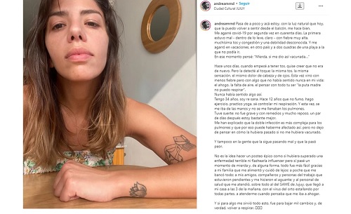 periodista contagiada