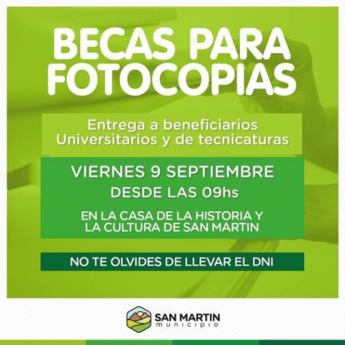 becas fotocopias san