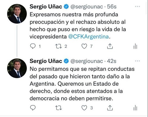 Uñac intento