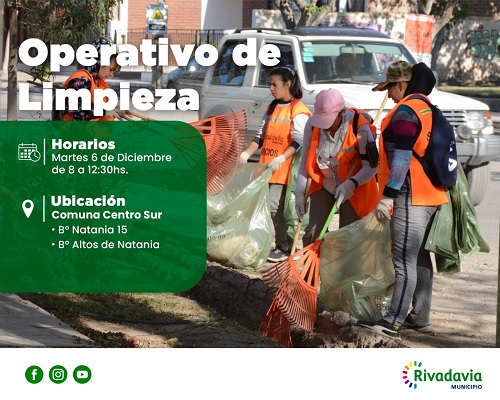 operativo de limpieza 6 dic
