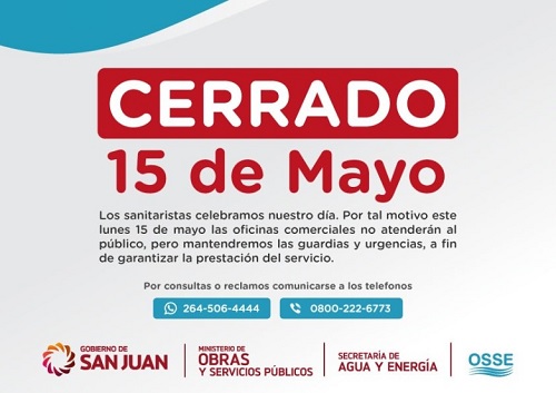 cerrado 15 de mayo