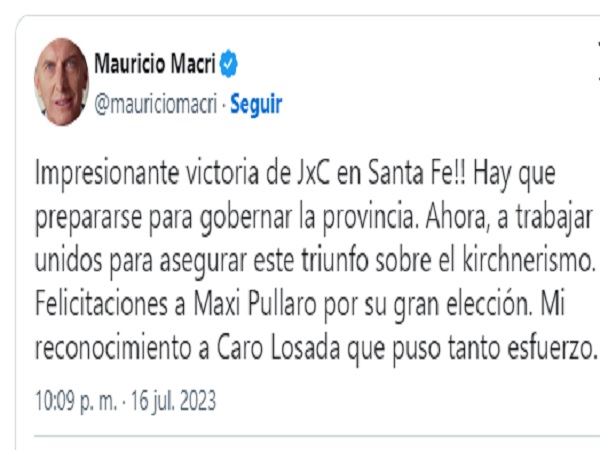 Macri twit