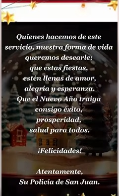 saludo policia navidad
