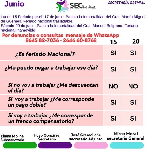 feriados junio