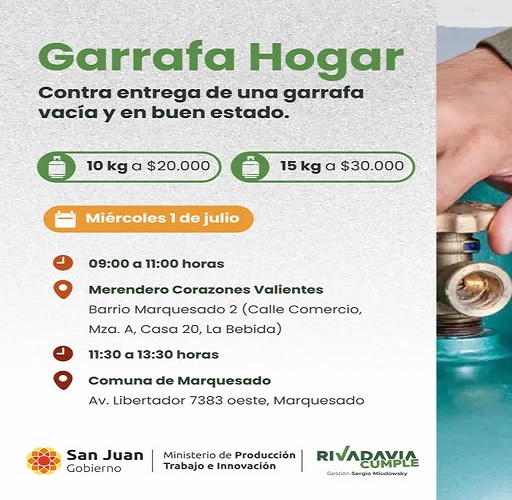 garrafa hogar julio