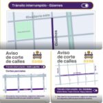 Capital informa cortes y desvíos de tránsito por obras en distintos frentes de trabajo