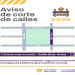 Reducción de calzada en calle General Acha