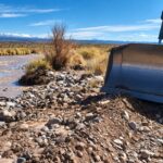 Avanzan las obras de defensa en Calingasta