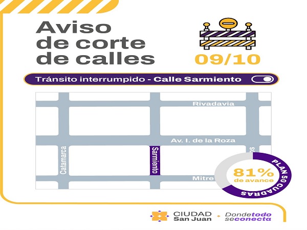 El Plan 50 cuadras registra un 81 por ciento de avance
